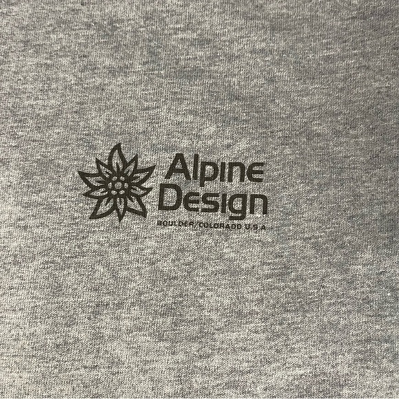 Alpine Design Men's short Sleeve Graphic T-Shirt size Large organic grey - Picture 5 of 6